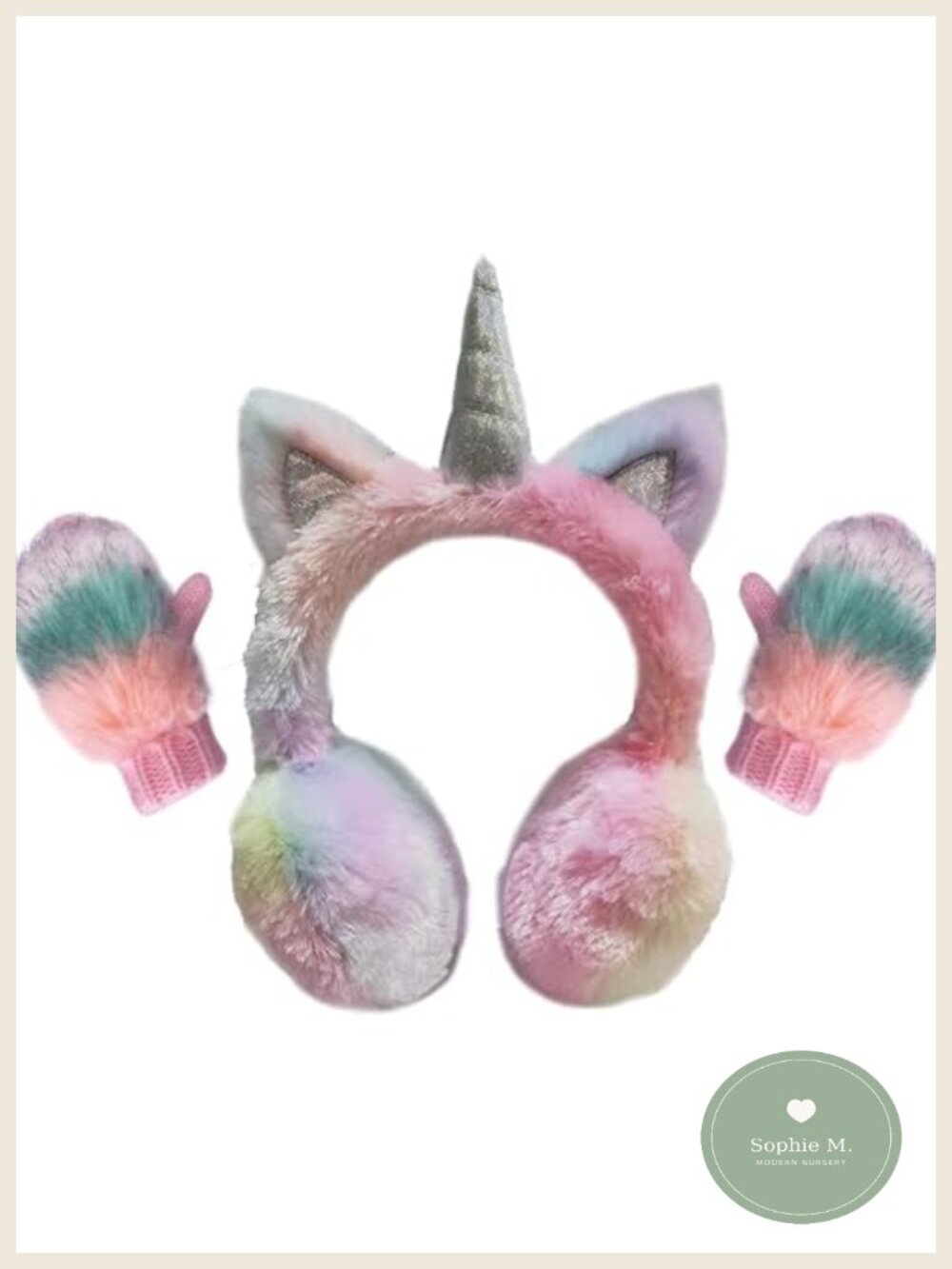 Girls Sequin Earmuffs Plush Winter Ear Covers Adjustable Band